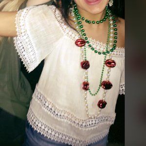 Off the Shoulder Cream Blouse